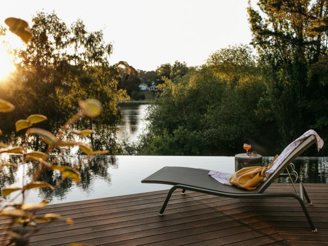 the pool at the Lake House Daylesford