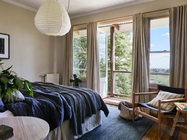 Milk and Honey bedroom interior, Daylesford
