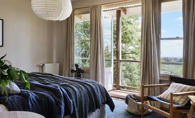 Milk and Honey bedroom interior, Daylesford