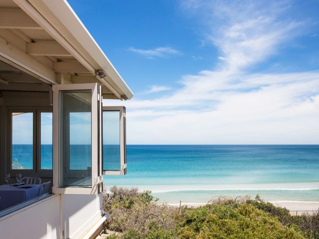 waterfront views of Port Willunga at Star of Greece, McLaren Vale