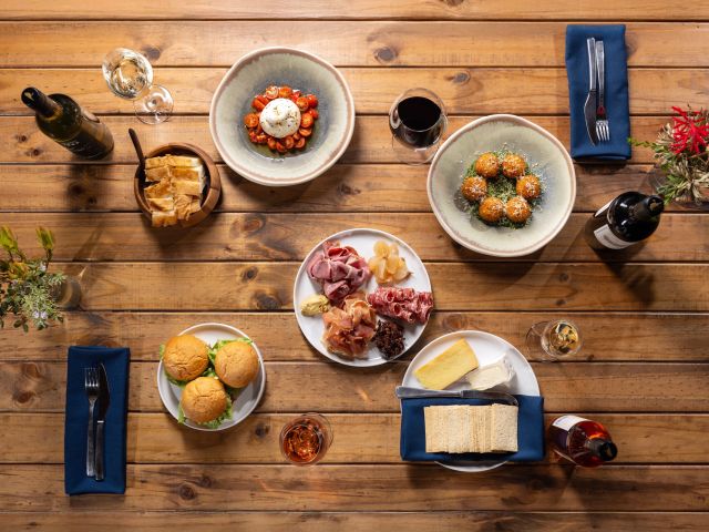 a spread of food on the table at The Kitchen at Bec Hardy, McLaren Vale