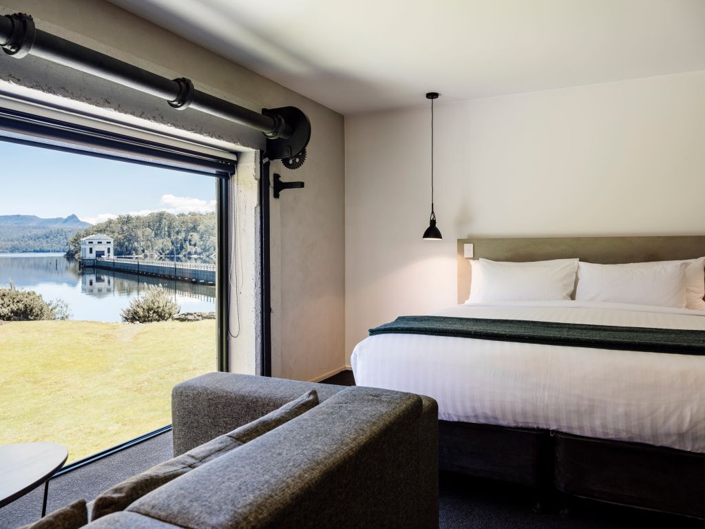 bedroom at Pumphouse Point