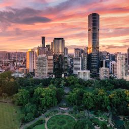 Brisbane City Botanic Gardens from above