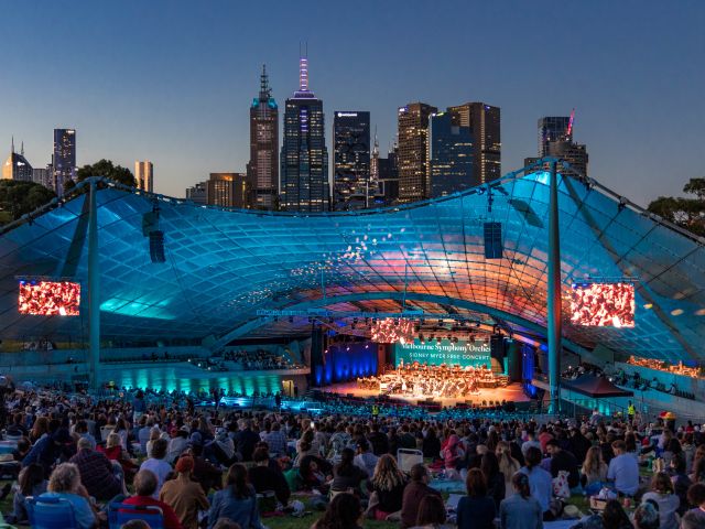 the Melbourne Symphony Orchestra at Sidney Myer Music Bowl
