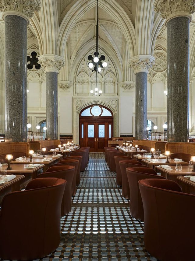 the grand interior of Reine & La Rue, Melbourne