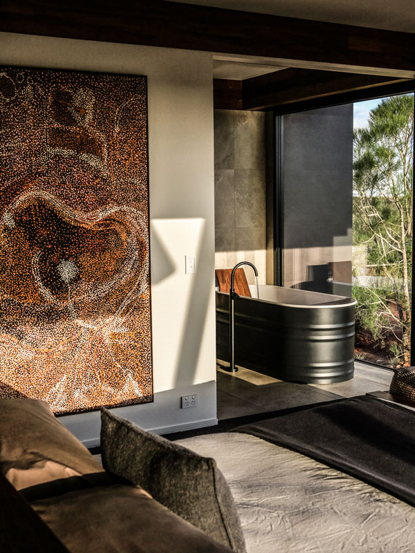 Anangu paintings inside Longitude 131°