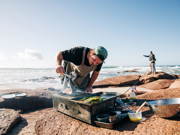 Executive chef Calvin Von Neibel at sea