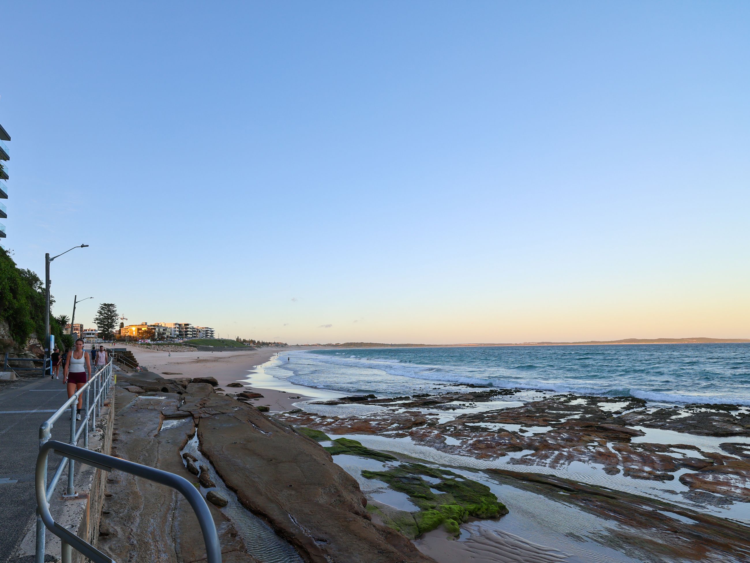 Bate Bay beach at sunset. Sydney, NSW