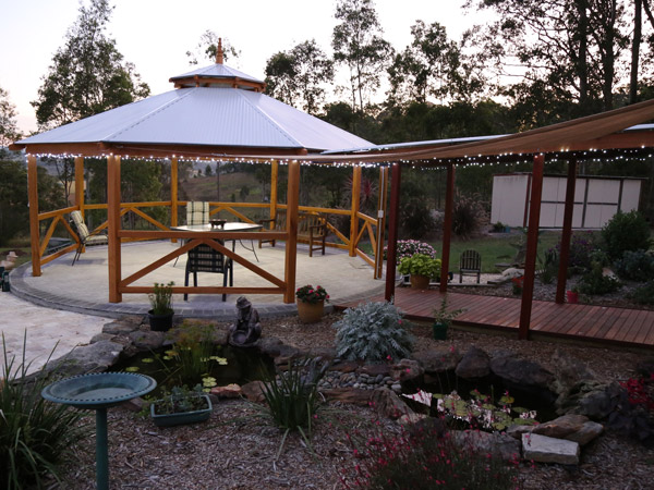 the outdoor deck at Bellbird Hill Bed & Breakfast, Port Macquarie