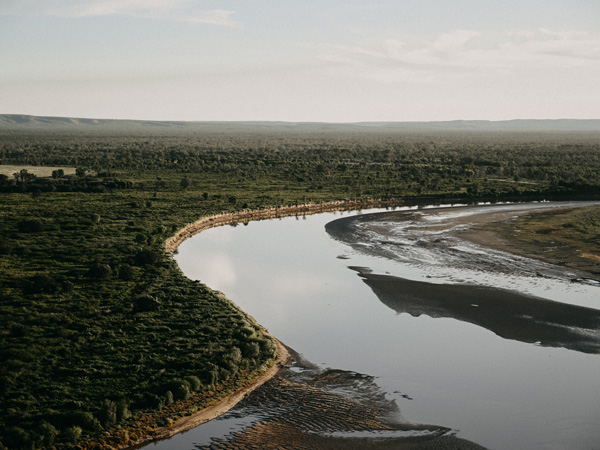 an aerial view of the Bullo and Victoria rivers