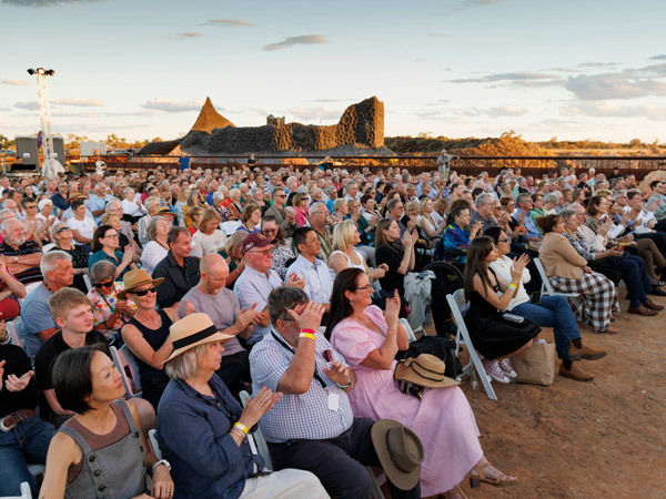 crowds at the Dark Sky Serenade