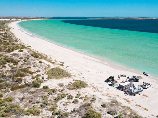 a white-sand beach on Streaky Bay