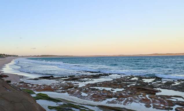 Bate Bay beach at sunset. Sydney, NSW