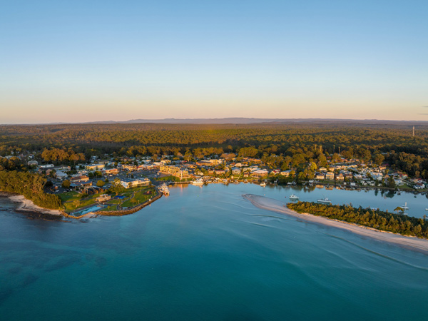 an aerial view of Jervis Bay