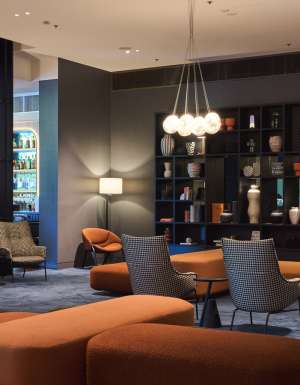 a look inside the lobby at Pullman Adealaide