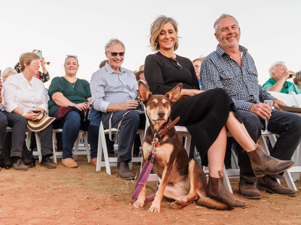 locals enjoying a show with their furry friends