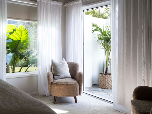 the lush interior of Tallowwood House, Port Macquarie