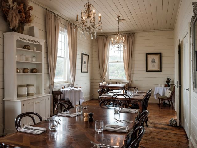 the French-inspired dining interior of L'Heritage French Bistro