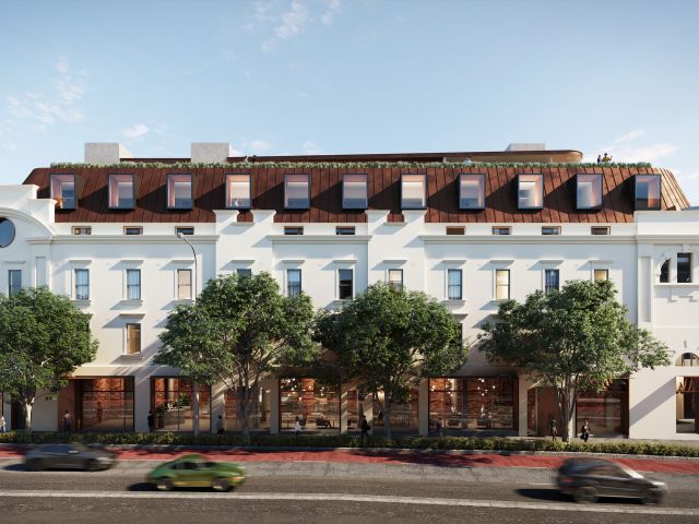 the exterior of 25hours Hotel Sydney the Olympia