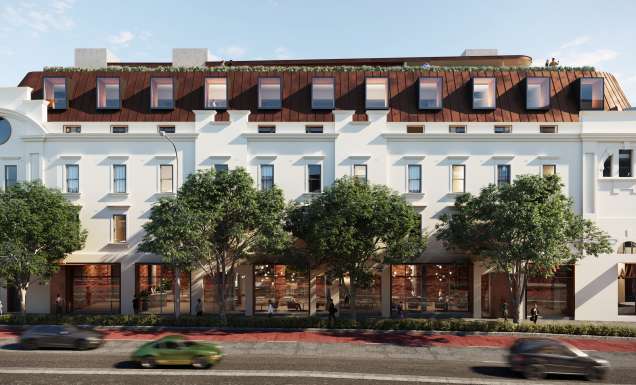 the exterior of 25hours Hotel Sydney the Olympia