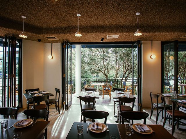 the dining interior at Fior