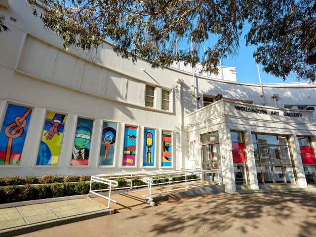 the exterior of Wollongong Art Gallery