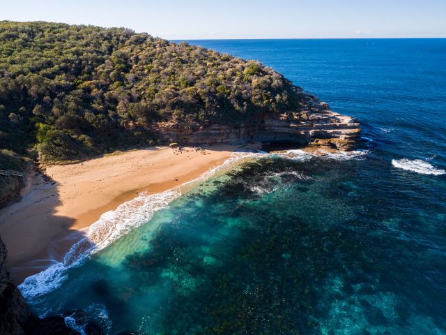 scenic coastal views at Bouddi National Park from above