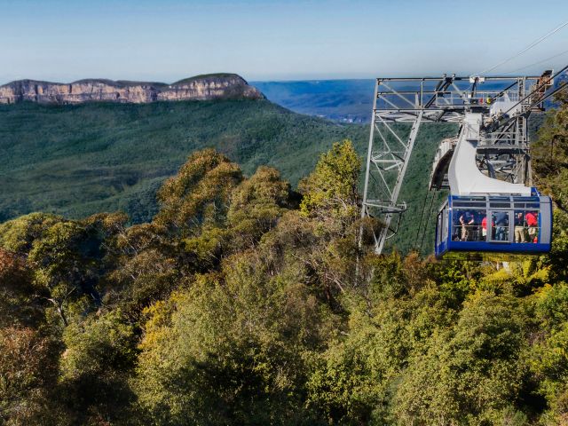a cable car at Scenic World, Blue Mountains
