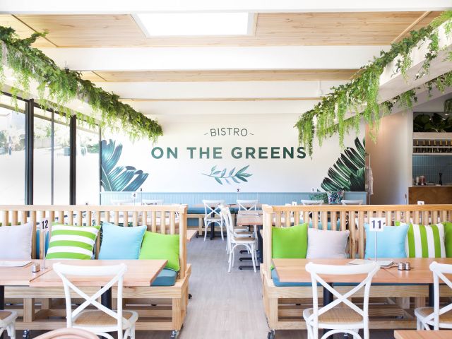 the interior of Bistro on the Greens