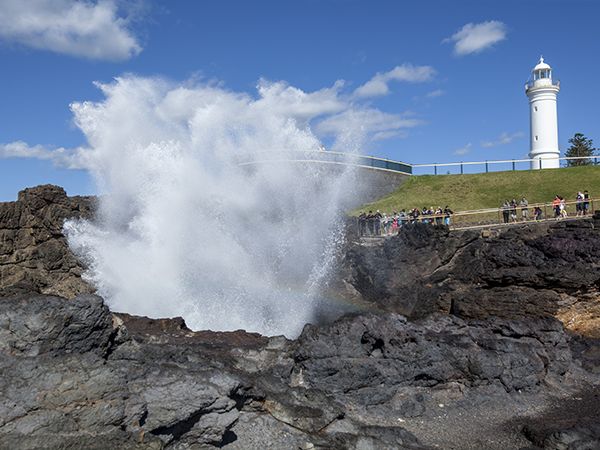 The Kiama Blowhole and Kiama Lighthouse