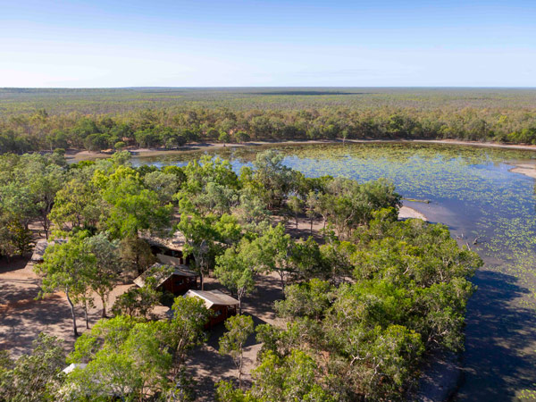 the Lotusbird Lodge by the water
