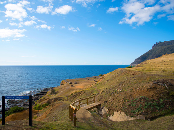 Fossil Cliff Quarry Site, looking towards Bishop and Clerk