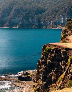 Landscape shot of Maria Island Walk in Tasmania