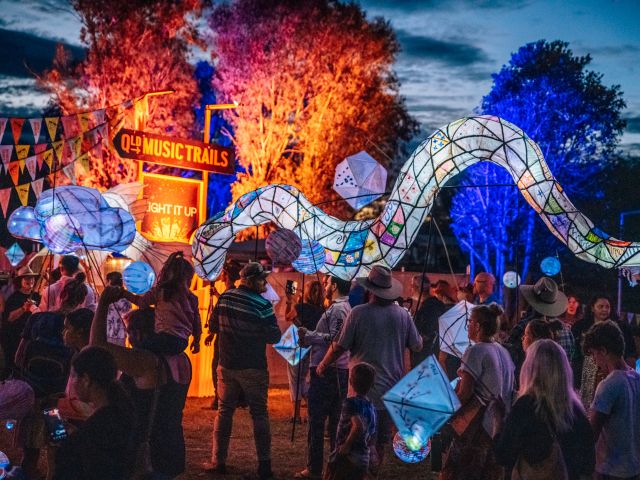 Outback River Lights in Cunnamulla, Qld