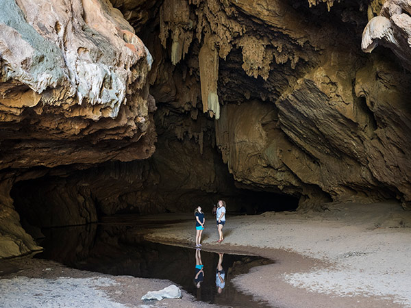 stalatites inside Dimalurru (Tunnel Creek) the kimberleys western australia