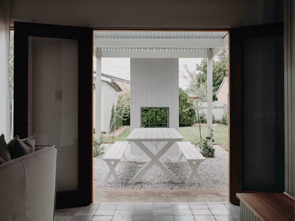 a door opening up to the outdoor deck at Arthur, Dubbo