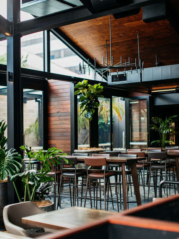 the dining area inside the pub at Hotel Gosford