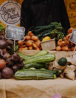 Fresh fruit and vegetables at Ballarat Famers Market