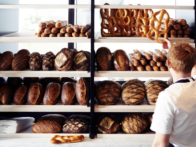 bread on display at Loulou Boulangerie & Traiteur @ Milson’s Point