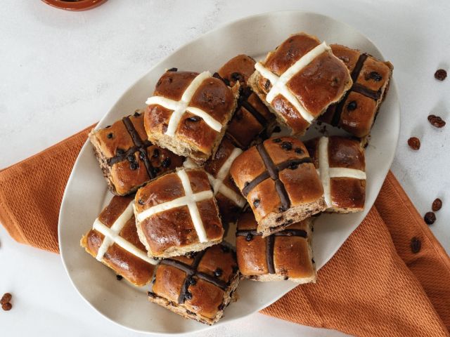 chocolate cross buns from Brasserie Bread