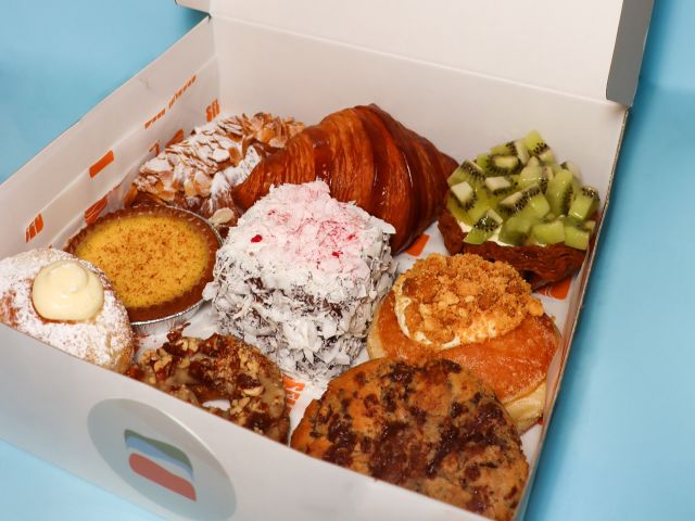 a box of assorted pastries at Self Raised Bread Shoppe @ Carlton