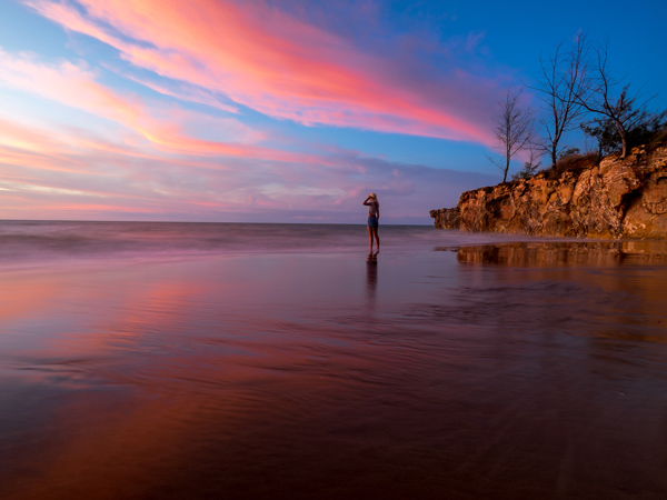 sunset at Casuarina Beach in Darwin