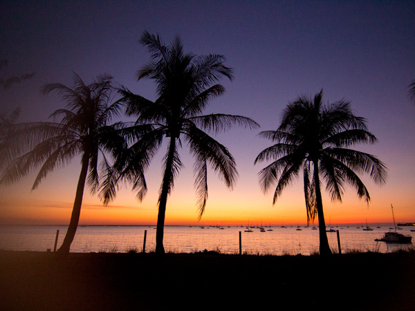 beachfront sunset views at Darwin Ski Club