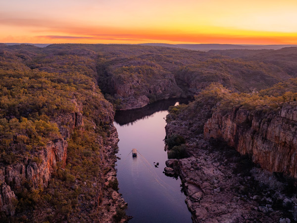 an aerial view of Nitmiluk (Katherine) Gorge