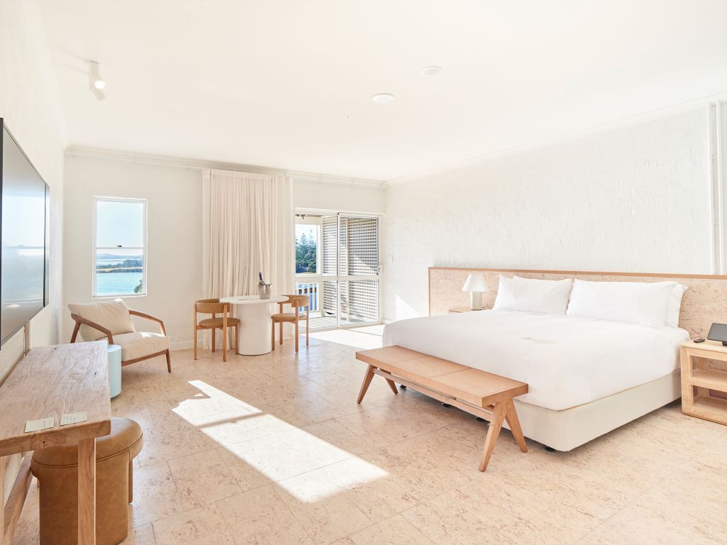 a neutral toned room at The Lodge Wadjemup