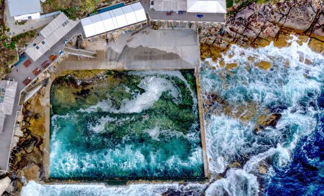 Wylie's Baths, Coogee from above
