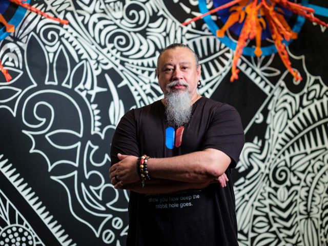 Portrait of Brian Robinson. Photo: Michael Jalaru Torres, courtesy of AGSA and the artist. 