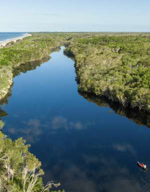 aerial view of bribie island