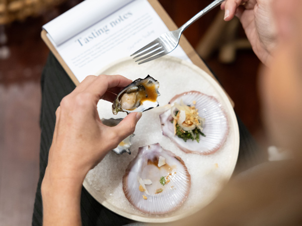 The Tamarind’s grilled Hervey Bay scallops and oysters