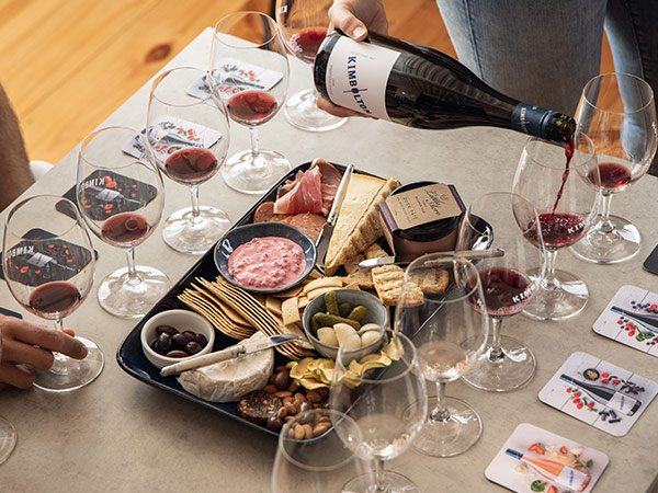 wine and cheese pairing experience at Kimbolton Wines
